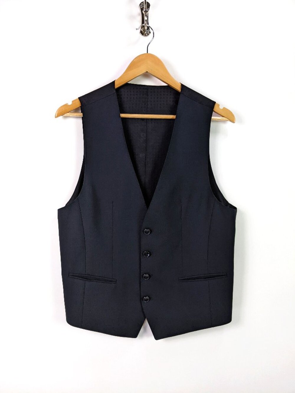 HUGO BOSS Size 38S Mens Single Breasted Dress Vest Formal Button Front Waistcoat